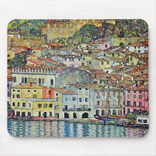 Malcesine on Lake Garda By Gustav Klimt Mouse Mat (Front)