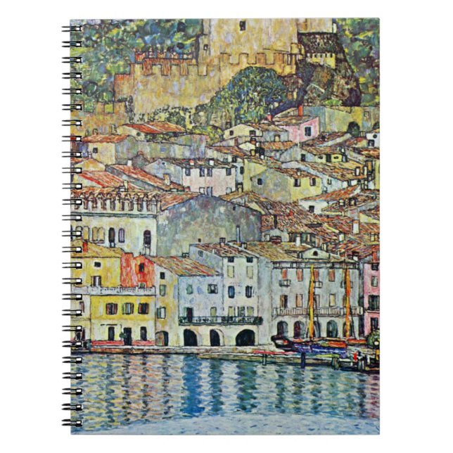 Malcesine on Lake Garda By Gustav Klimt Notebook (Front)