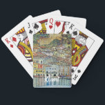 Malcesine on Lake Garda By Gustav Klimt Playing Cards<br><div class="desc">Easy to customise playing cards, just add your name! Or delete if you do not want to add custom text. Malcesine on Lake Garda (1913) by Gustav Klimt is a vintage Victorian Era Art Nouveau fine art symbolism painting. A beautiful view of the Italian city of Malcesine with buildings and...</div>