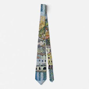 Malcesine on Lake Garda By Gustav Klimt Tie