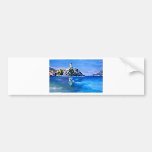 Malcesine with Castello Scaligero Bumper Sticker (Front)