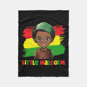 Malcolm Black History Month Melanin Kid Boy Son Pr Fleece Blanket
