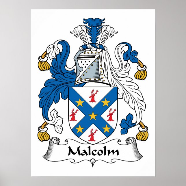 Malcolm Family Crest Poster (Front)