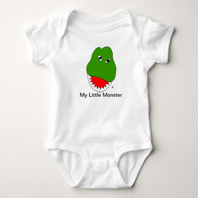 Malcolm "Little Monster" creeper. Baby Bodysuit (Front)