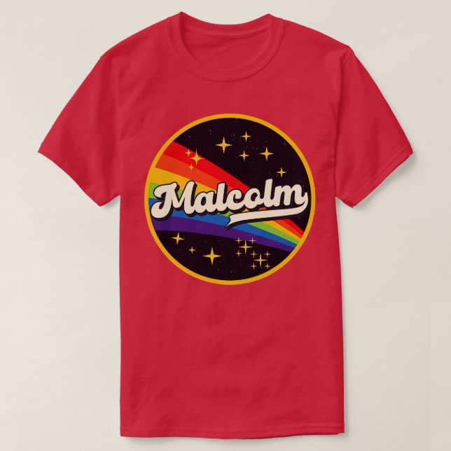 Malcolm Rainbow In Space Vintage Style T-Shirt (Design Front)