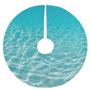 Maldive Beach Reflections Beautiful View. Brushed Polyester Tree Skirt