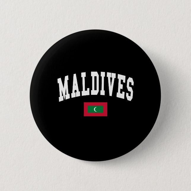 MALDIVES 6 CM ROUND BADGE (Front)