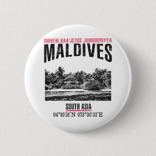Maldives 6 Cm Round Badge
