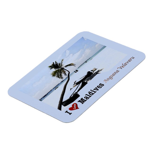 Maldives - Angsana Velavaru - I Love - Magnet (Left Side)