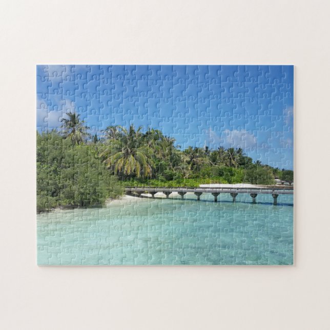 Maldives Beach Boardwalk Jigsaw Puzzle (Horizontal)