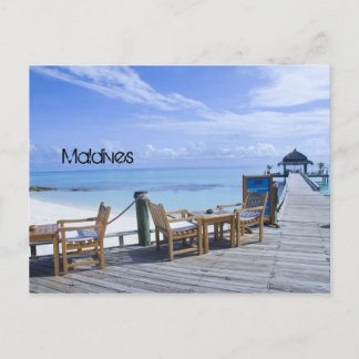 Maldives beach postcard