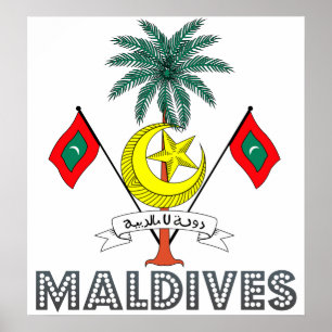 Maldives Coat of Arms Poster