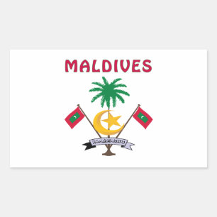 MALDIVES Coat Of Arms Rectangular Sticker