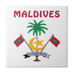 MALDIVES Coat Of Arms Tile