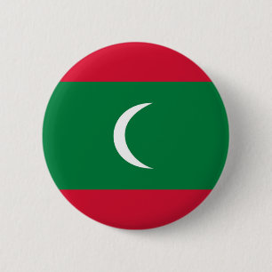 maldives country flag nation symbol 6 cm round badge
