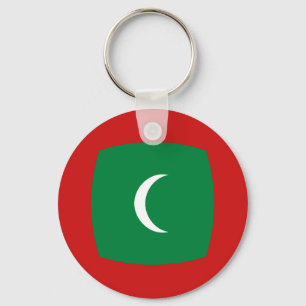 Maldives Fisheye Flag Keychain