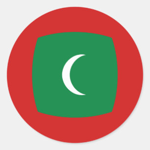 Maldives Fisheye Flag Sticker