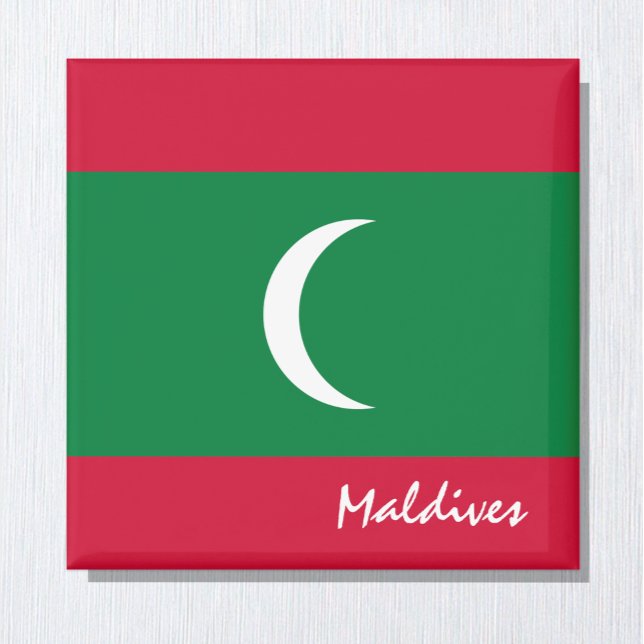 Maldives flag & Asia holiday/sports fans Magnet (Creator Uploaded)