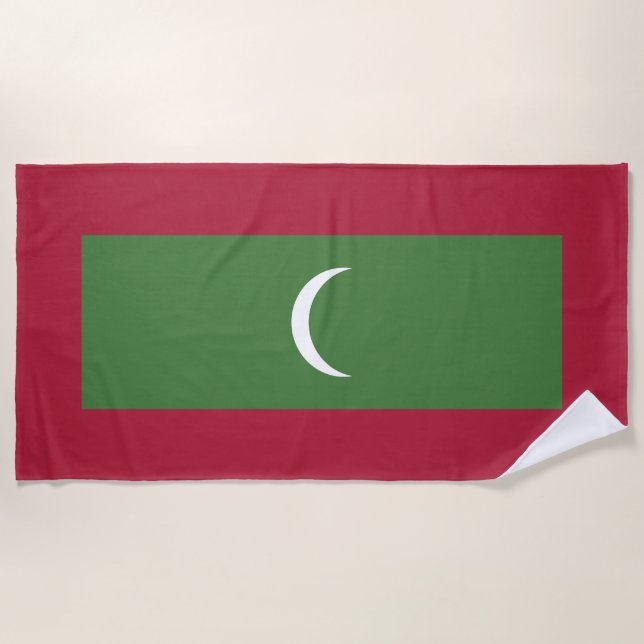 Maldives flag beach towel (Front)