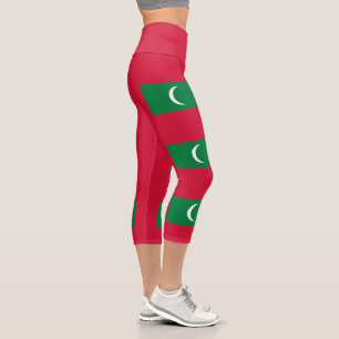 Maldives Flag Capri Leggings