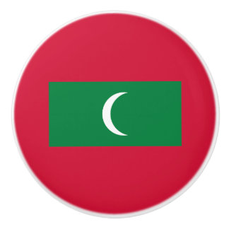 Maldives Flag Ceramic Knob