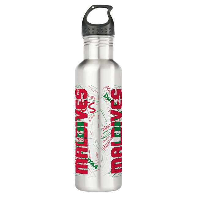Maldives Flag Gorgeous Patriotic 710 Ml Water Bottle (Front)