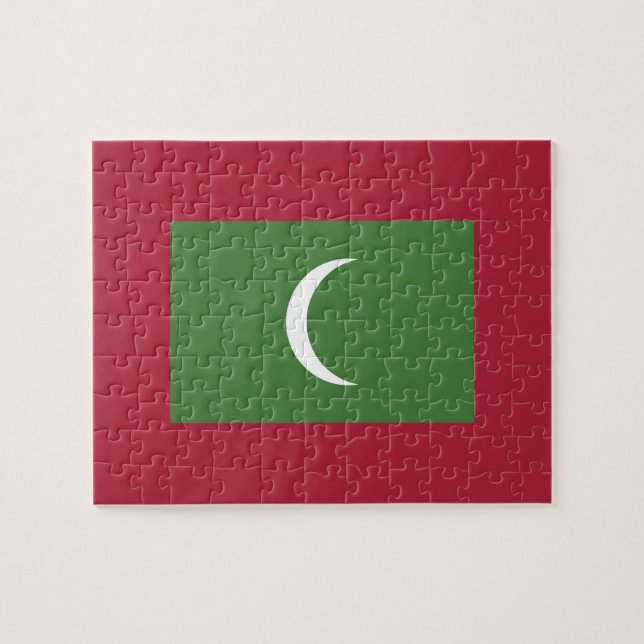 Maldives flag jigsaw puzzle (Horizontal)