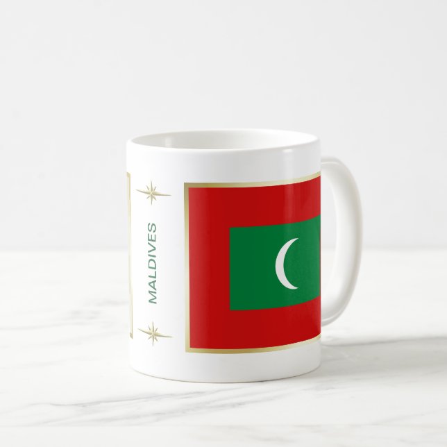Maldives Flag + Map Mug (Front Right)