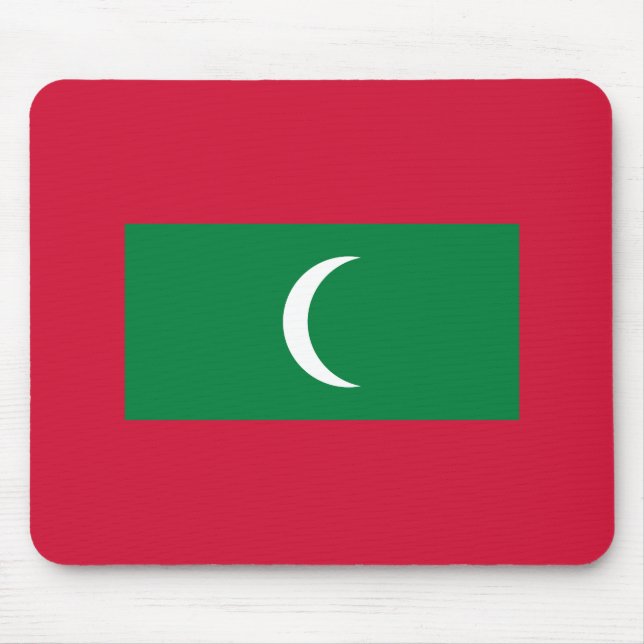 Maldives Flag Mouse Mat (Front)