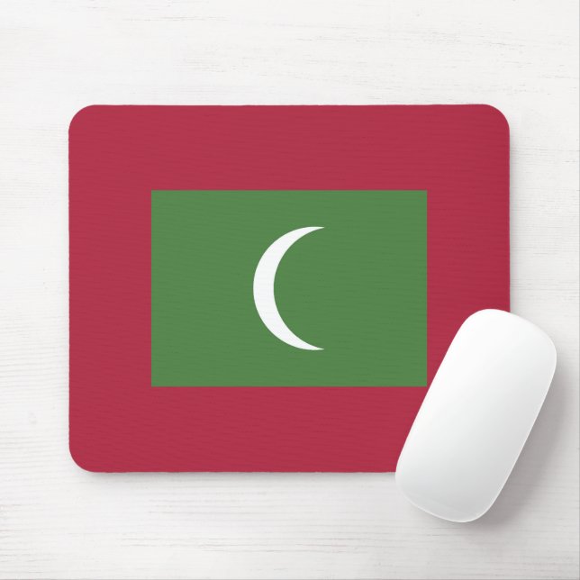 Maldives flag mouse mat (With Mouse)
