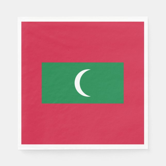 Maldives Flag Napkin (Front)