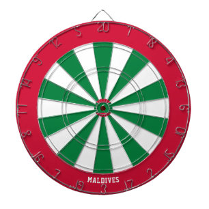 Maldives Flag Patriot's Bullseye Dartboard