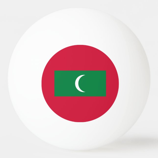 Maldives Flag Ping Pong Ball (Front)