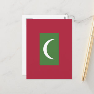 Maldives flag postcard