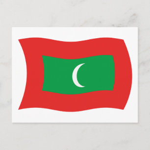 Maldives Flag Postcard