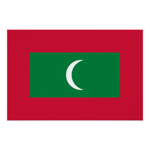 Maldives Flag Poster