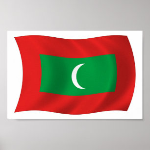 Maldives Flag Poster Print