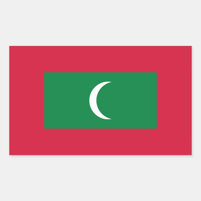 Maldives Flag Rectangular Sticker (Front)