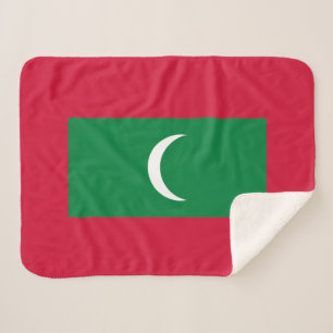 Maldives Flag Sherpa Blanket
