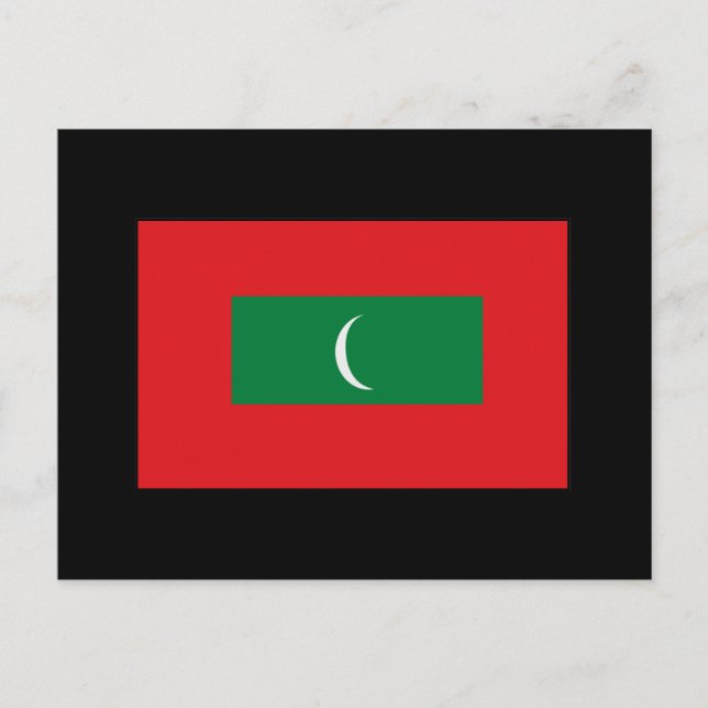 Maldives Flag T-shirts and Gifts Postcard (Front)