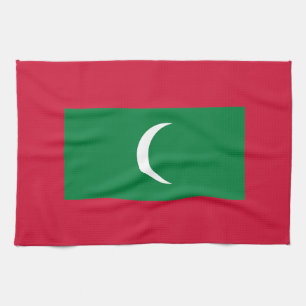 Maldives Flag Tea Towel
