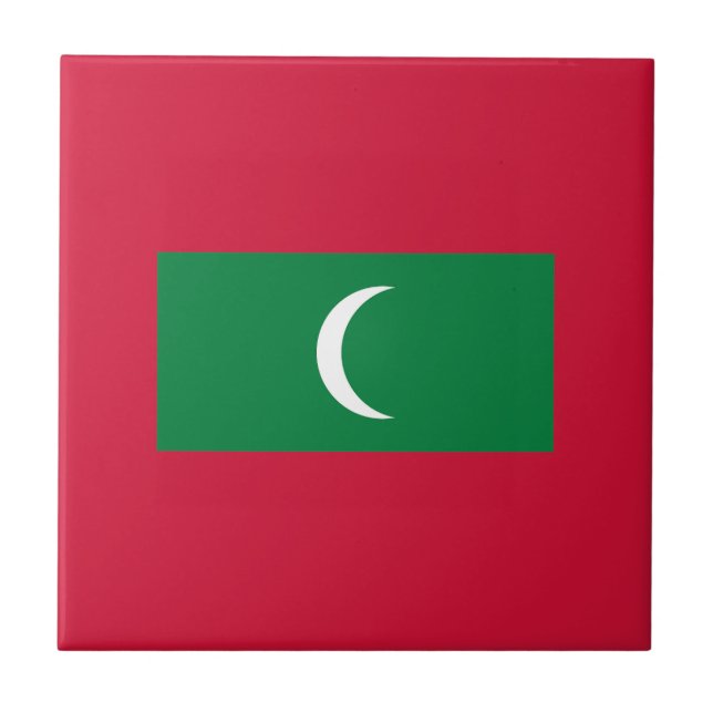 Maldives Flag Tile (Front)