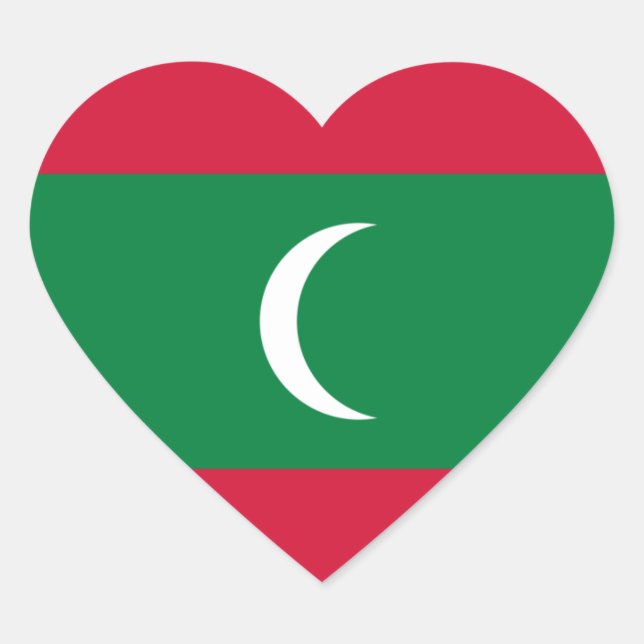 maldives heart sticker (Front)