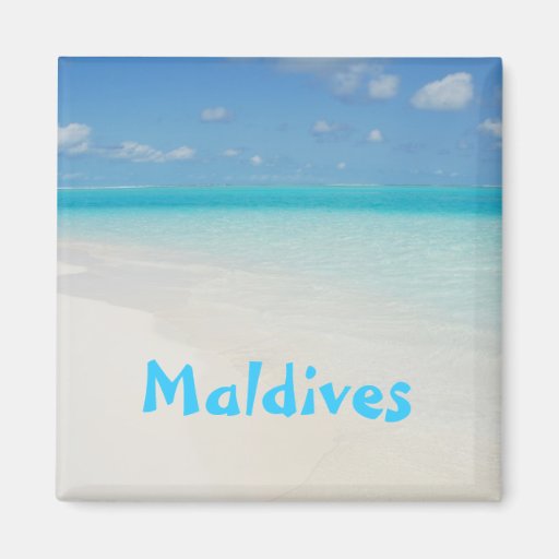 Image of Maldives honeymoon beach island scene Magnet
