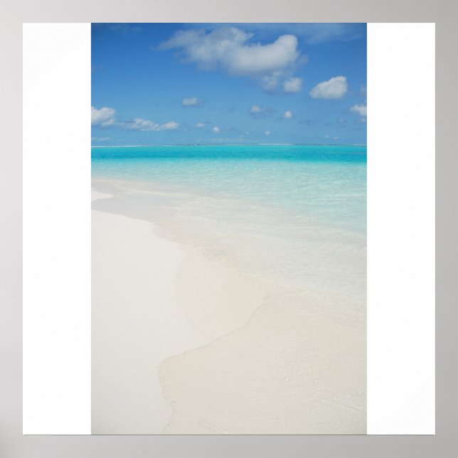 Maldives honeymoon beach island scene poster (Front)