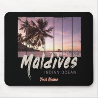 Maldives Indian Ocean vintage sunset souvenir