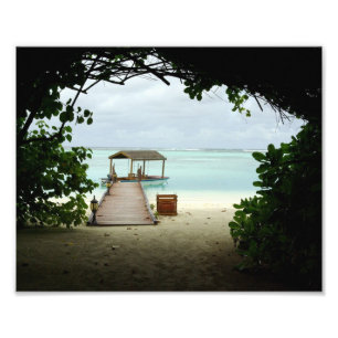 Maldives Island Boat Photo Print