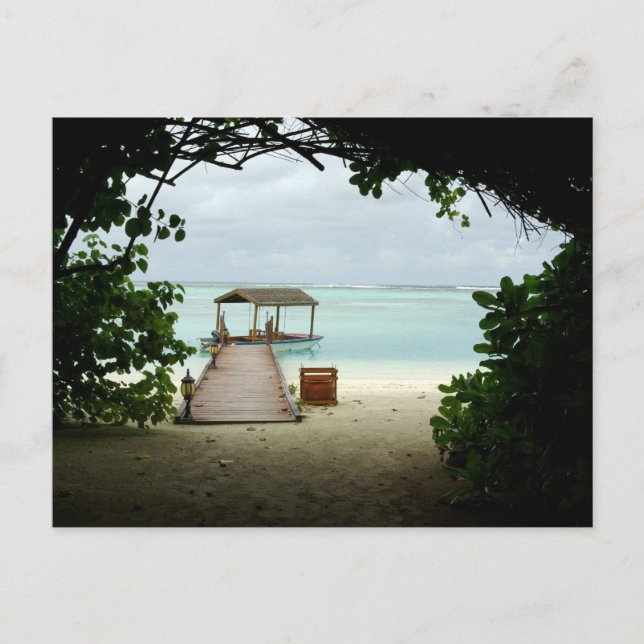 Maldives Island Boat Postcard (Front)