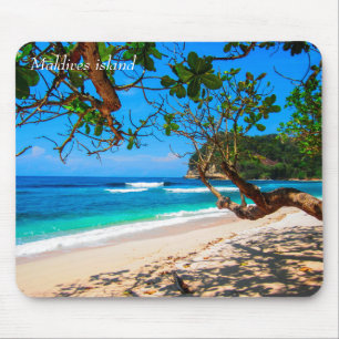 Maldives island mousepad by storeman