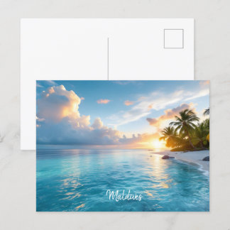 Maldives islands postcard